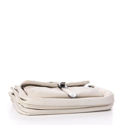Chanel Lambskin Quilted Accordion Mademoiselle Flap White 4 of 13