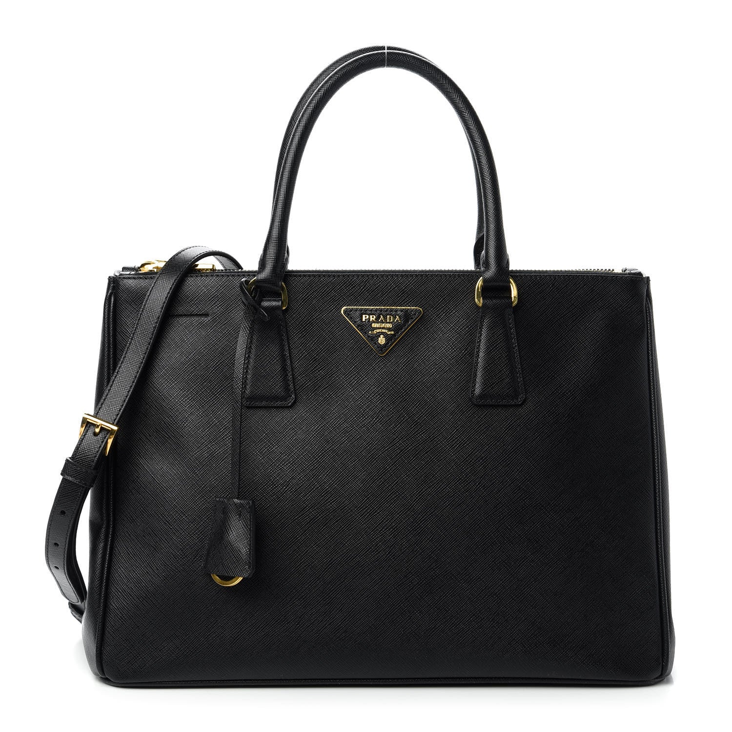 Prada Saffiano Large Galleria Double Zip Tote Black 1 of 10