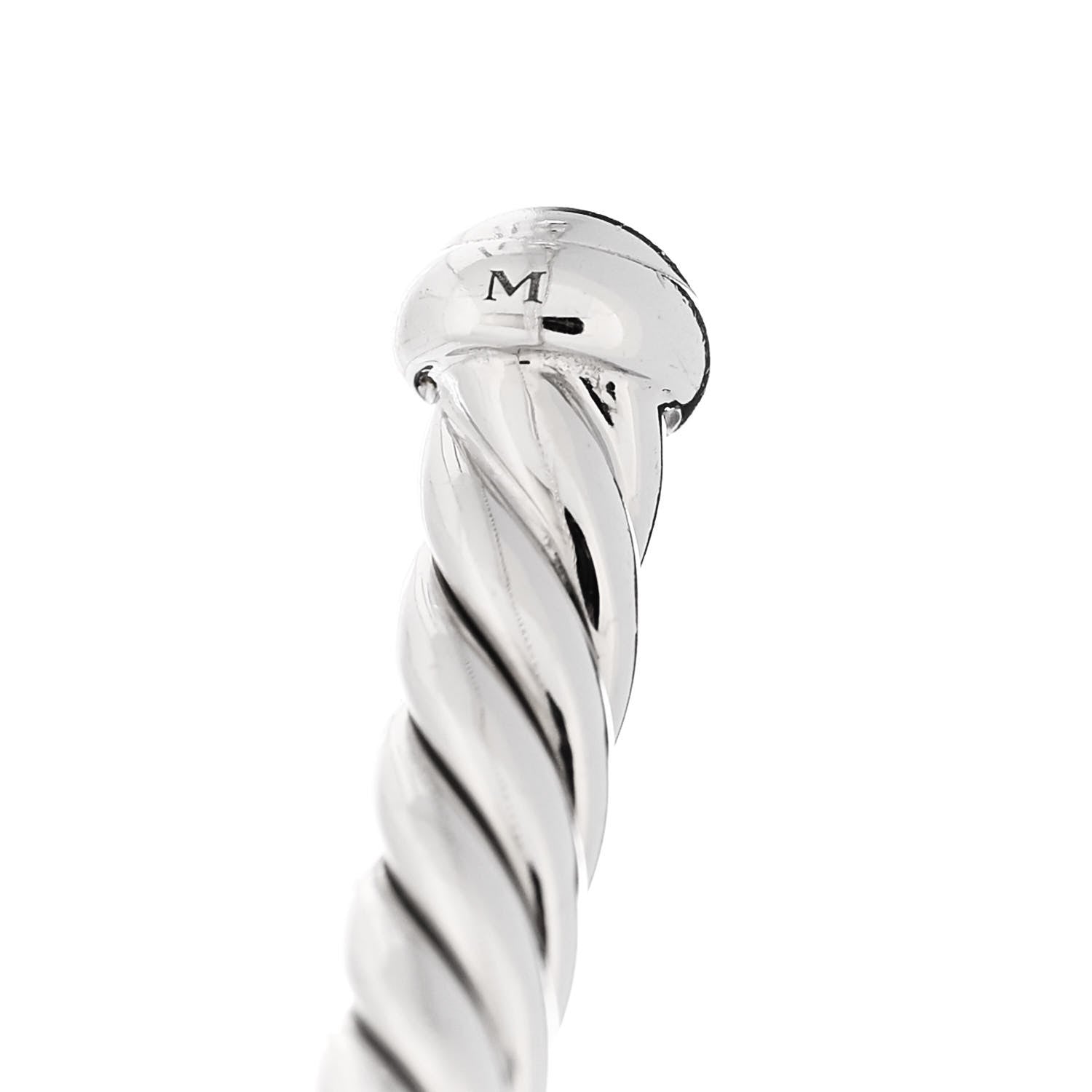 David Yurman 18K White Gold 4mm Cablespira Bracelet 3 of 4