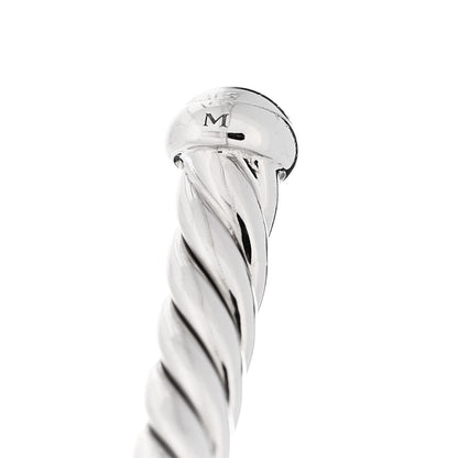 David Yurman 18K White Gold 4mm Cablespira Bracelet 3 of 4