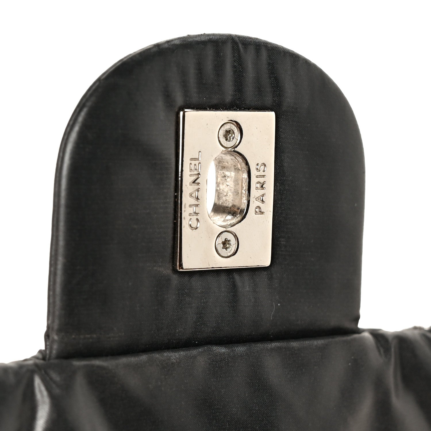 Chanel Nylon Quilted Tweed Stitch Medium Bubble Flap Black Black 7 of 11