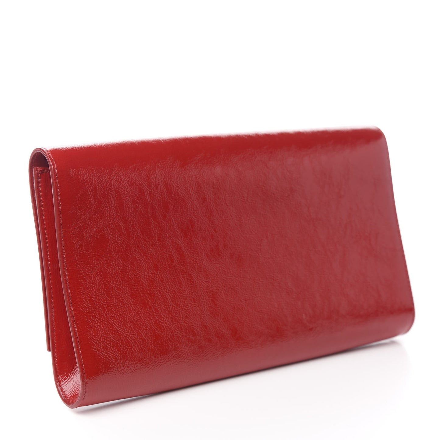 Textured Patent Monogram Large Belle De Jour Clutch Red