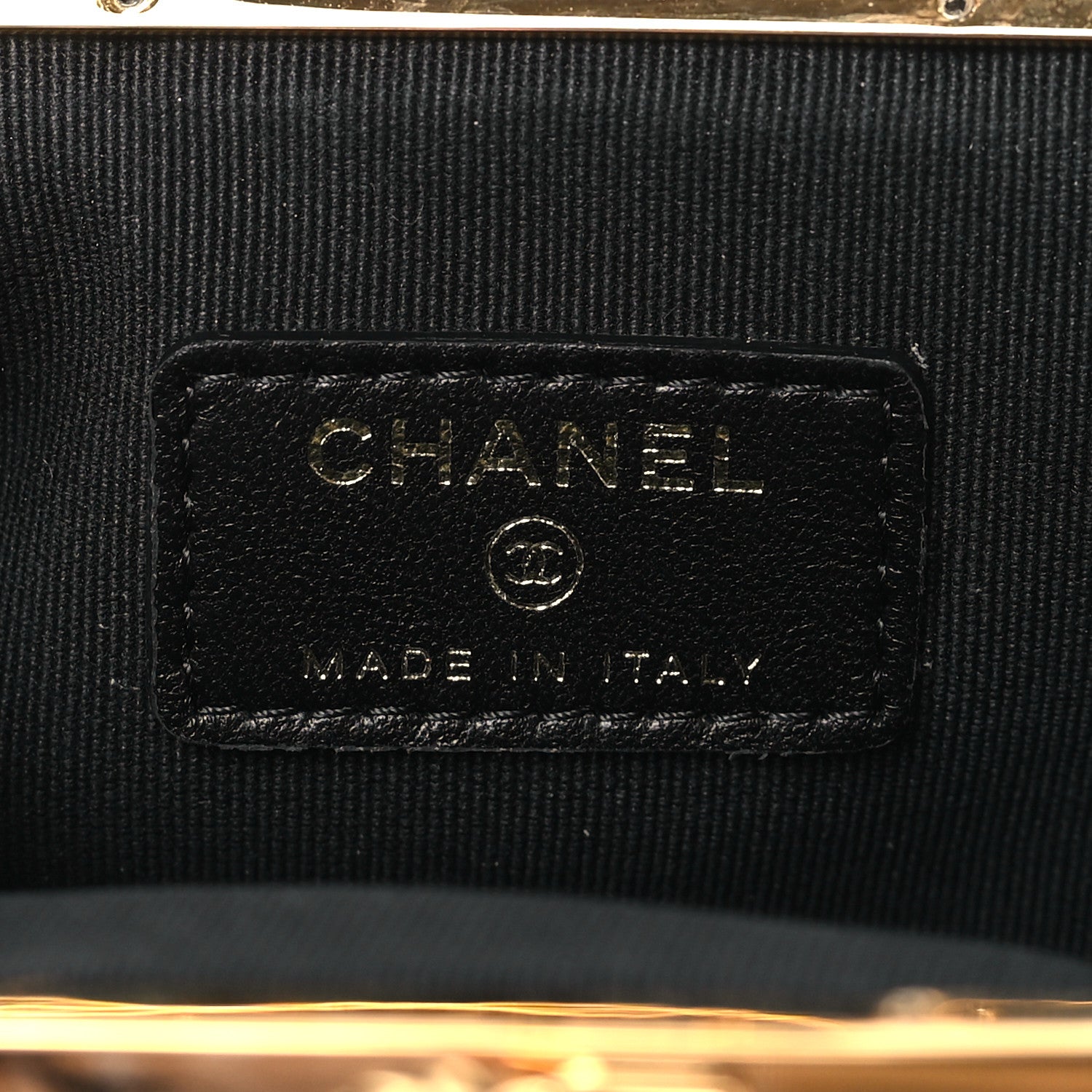 Chanel Lambskin Quilted Trio Kiss Lock Clutch With Chain Black 9 of 12