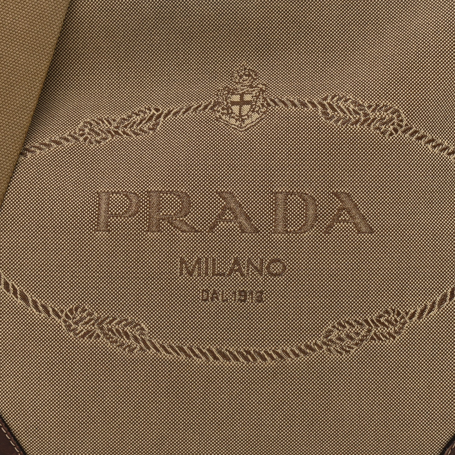 Prada Jacquard Logo Small Flat Messenger Bag Corda Bruciato 10 of 22