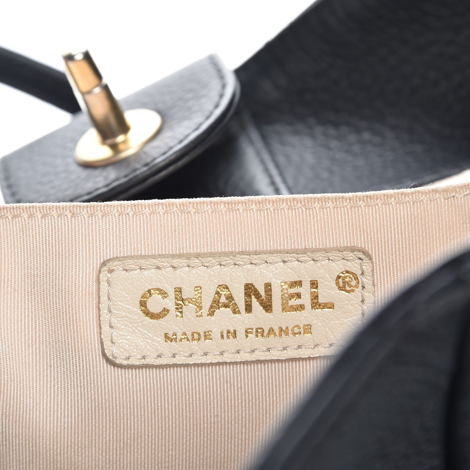 Chanel Grained Calfskin Stitched Large Supple Rock Shopping Tote Black 7 of 8