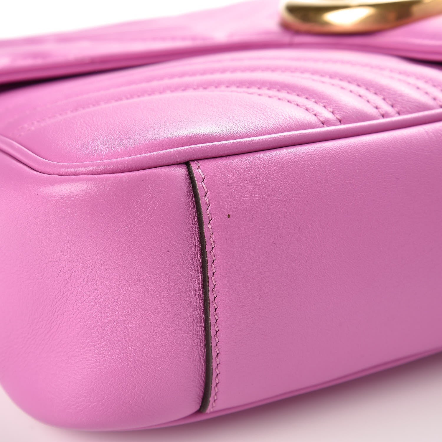Gucci Calfskin Matelasse Medium GG Marmont Shoulder Bag Candy Mousse 8 of 10