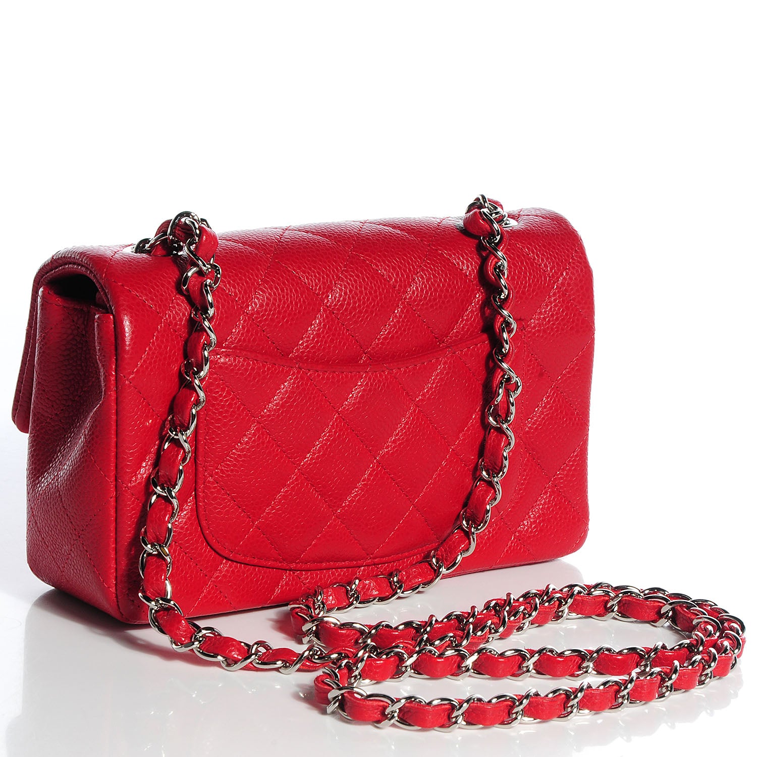 Chanel Caviar Quilted Mini Flap Red 3 of 9