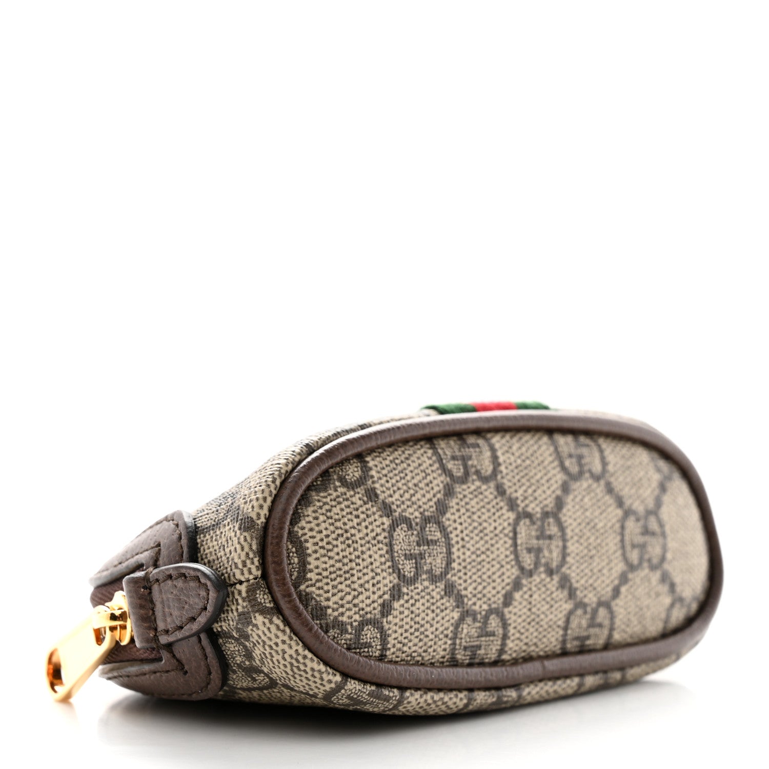 Gucci GG Supreme Monogram Web Ophidia Dome Key Pouch Beige New Acero 4 of 7