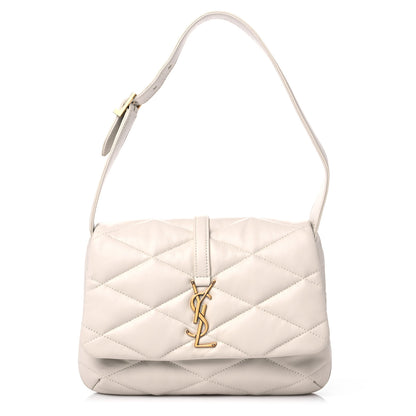 Saint Laurent Lambskin Quilted Le 57 Diamond Shoulder Bag Crema Soft 1 of 11