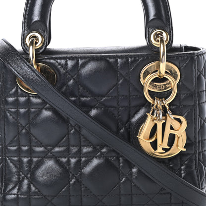 Christian Dior Lambskin Cannage Mini Lady Dior Black 8 of 24