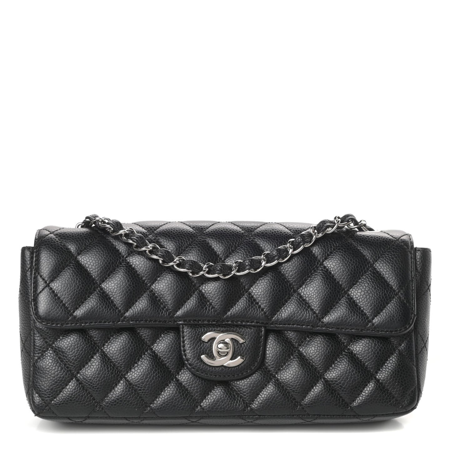 Caviar Quilted East West Flap Black