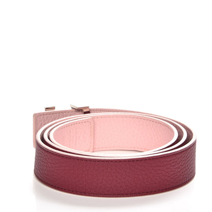 Louis Vuitton Taurillon Calfskin LV Initiales Reversible Belt 90 36 Bordeaux 3 of 6