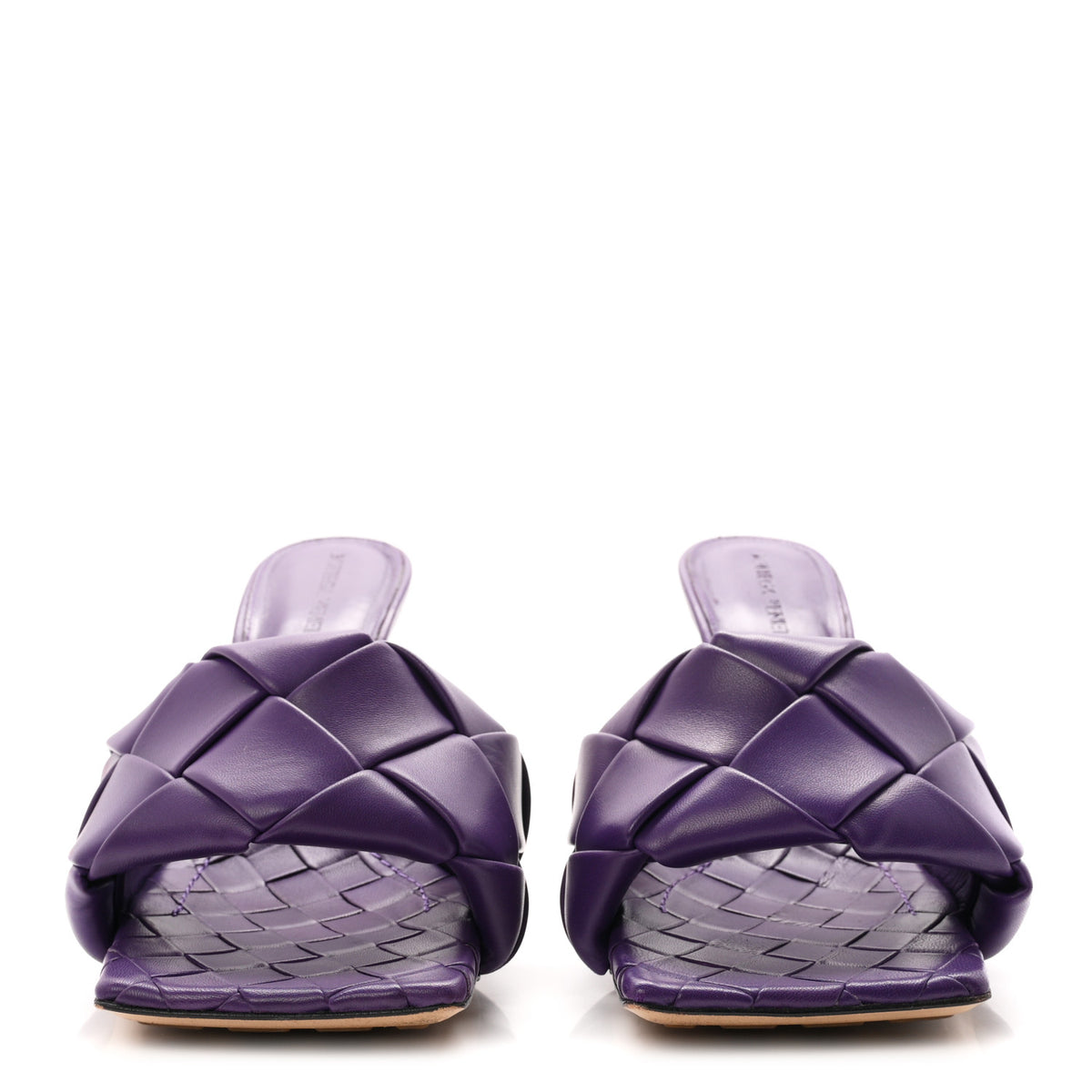 Nappa Maxi Intrecciato Lido 90mm Mule Sandals 38 Unicorn