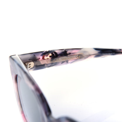 Gucci Round Frame Star Sunglasses GG0208S Grey Pink 6 of 7