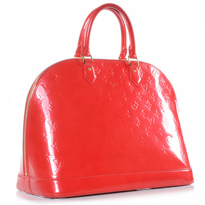 Louis Vuitton Vernis Alma GM Rouge Grenadine 3 of 7