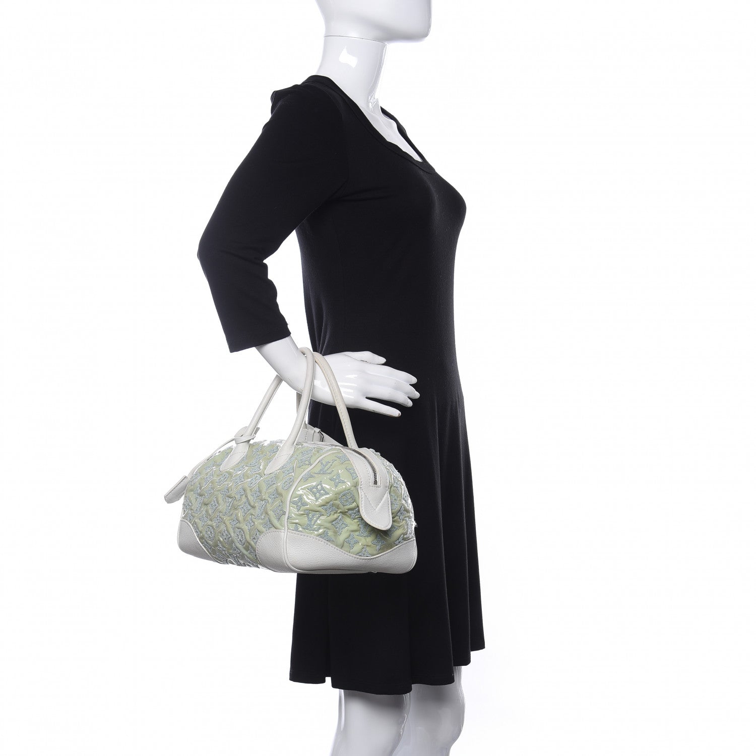 Louis Vuitton Monogram Bouclettes Speedy Round Mint 2 of 9