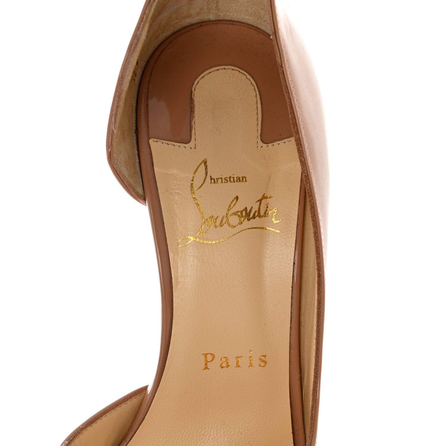 Christian Louboutin Patent Iriza 100 Pumps 37 Nude 7 of 10