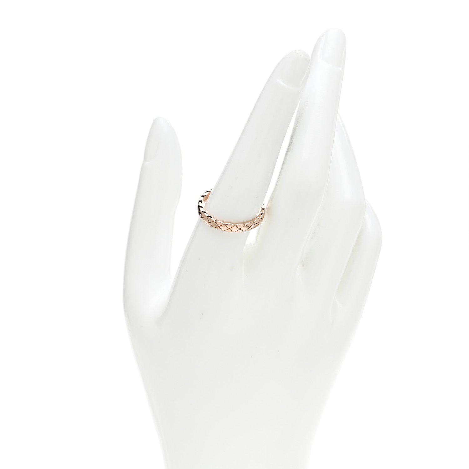 Chanel 18K Beige Gold Mini Coco Crush Ring 58 8.25 2 of 7