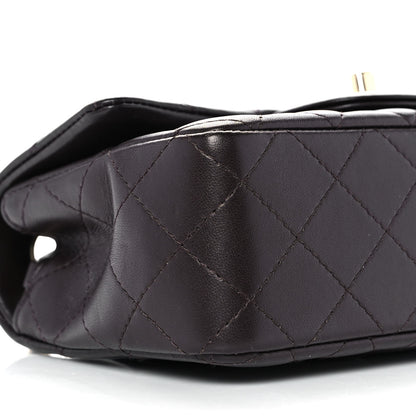 Chanel Lambskin Quilted Mini Rectangular Flap Dark Brown 7 of 8