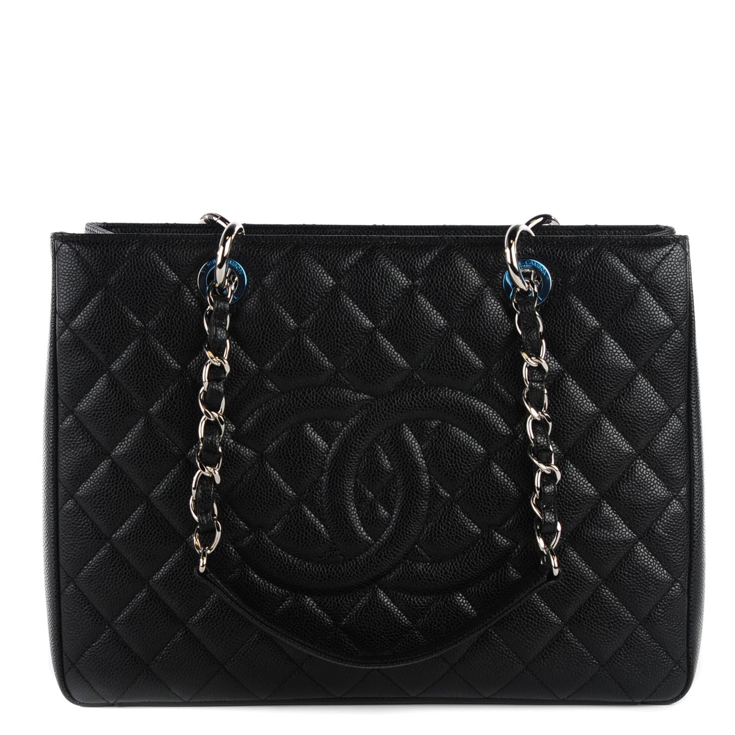 Caviar Quilted Grand Shopping Tote GST Black
