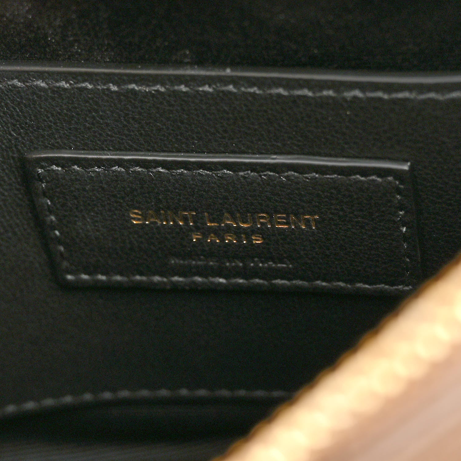 Saint Laurent Sheepskin Matelasse Chevron Monogram Medium College Bag Dark Beige 6 of 9