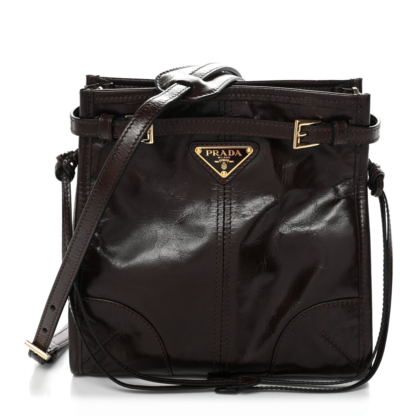 Soft Lux Calfskin Mini Bonnie Dark Brown