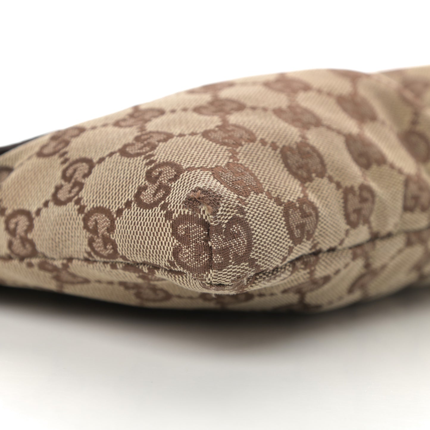 GG Monogram Double Pocket Belt Bag Dark Brown