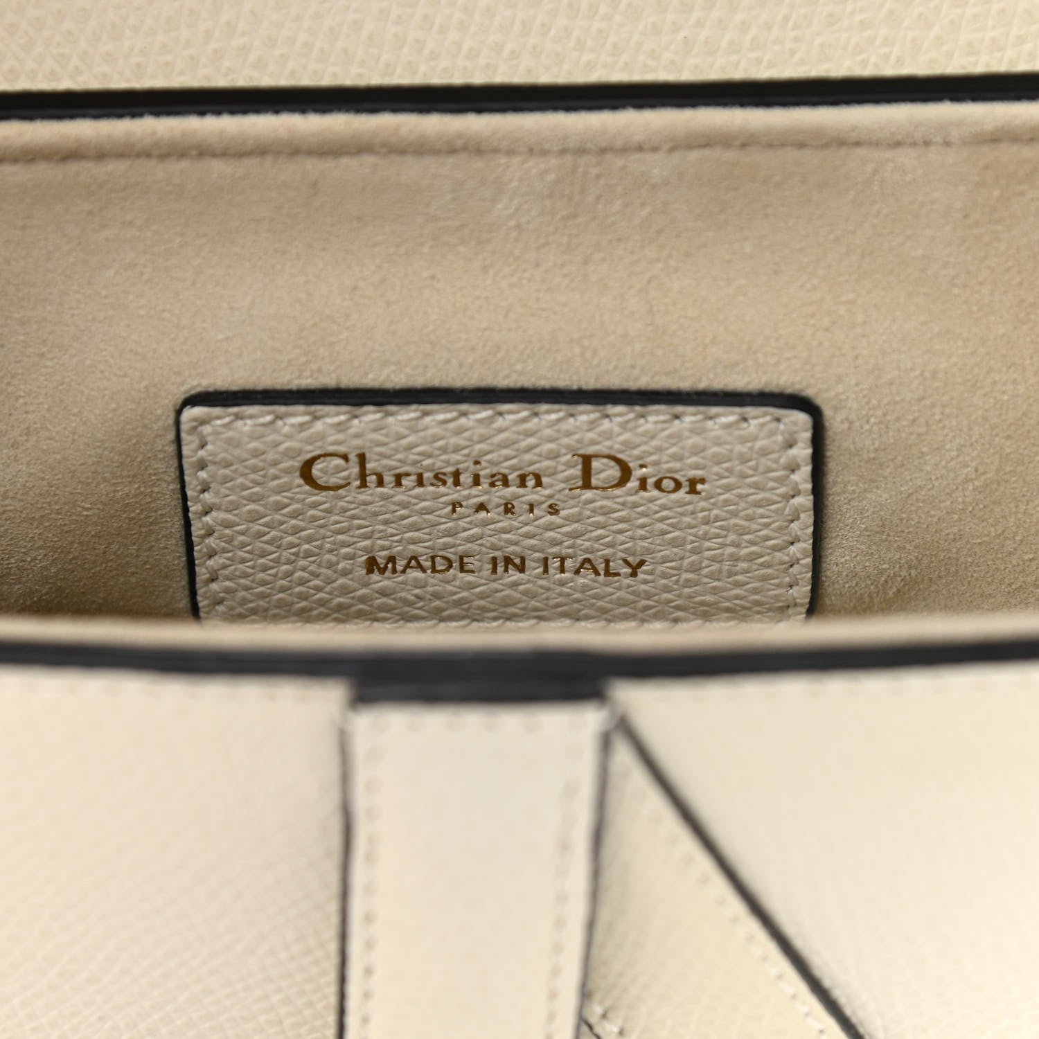Christian Dior Grained Calfskin Mini Saddle Bag White 6 of 10
