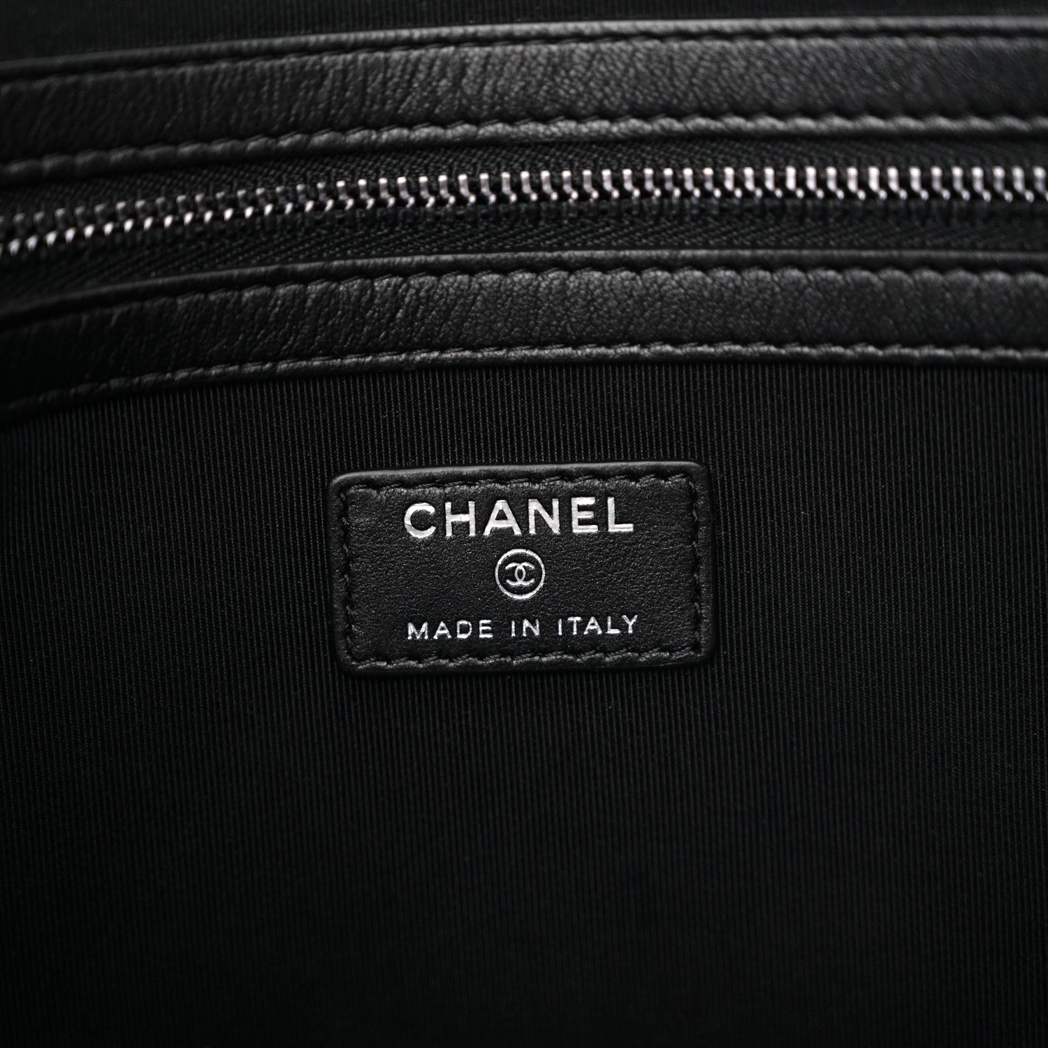 Chanel Lambskin Quilted Large Cosmetic Case Black 6 of 8