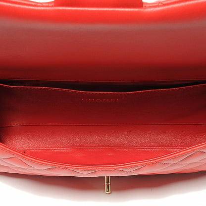 Chanel Lambskin Quilted Clutch Flap Red 5 of 9