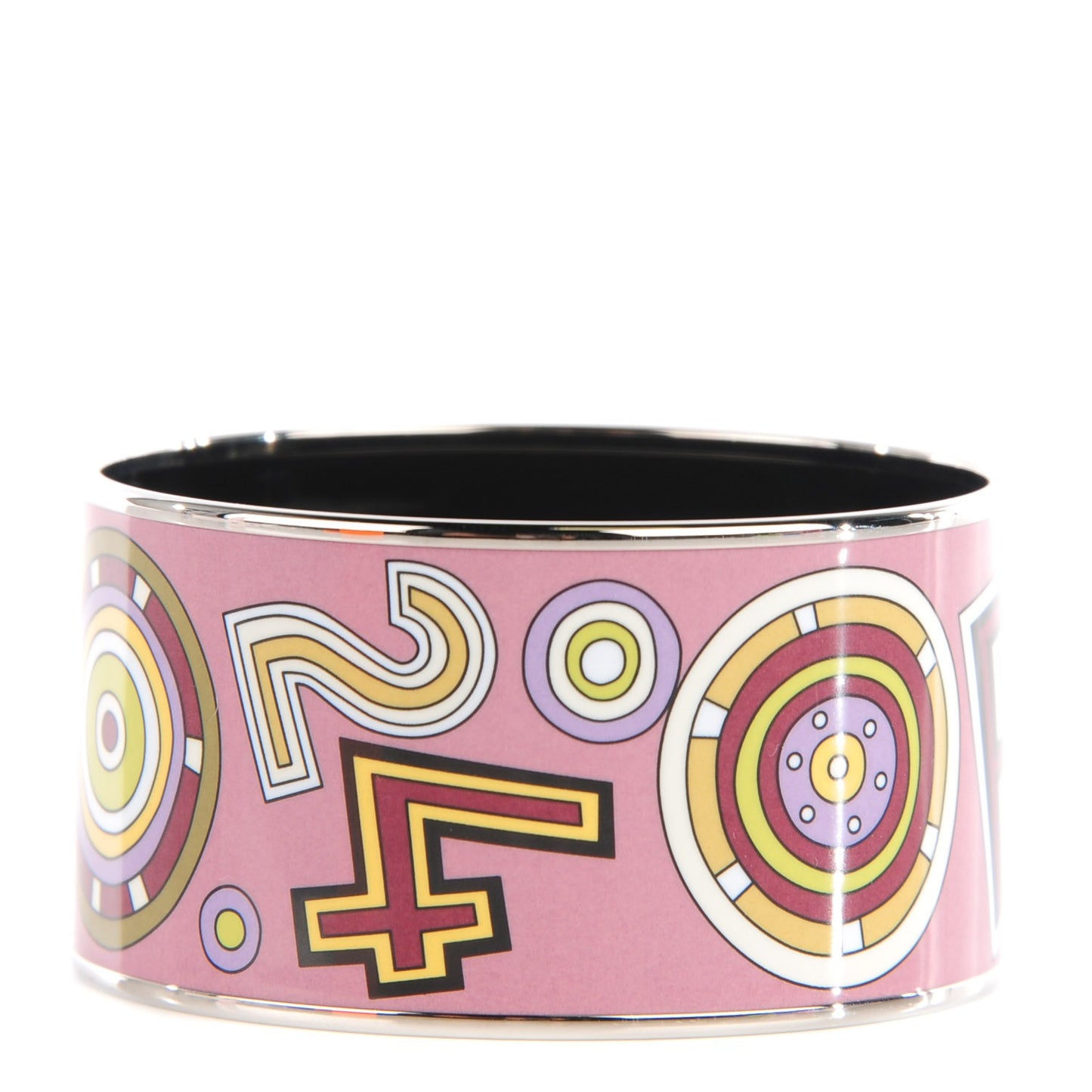Enamel Printed Tohu Bohu Extra Wide Bracelet 70 Pink
