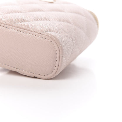 Chanel Caviar Quilted Small Vertical Coco Beauty Vanity Case With Chain Light Pink 10 of 12