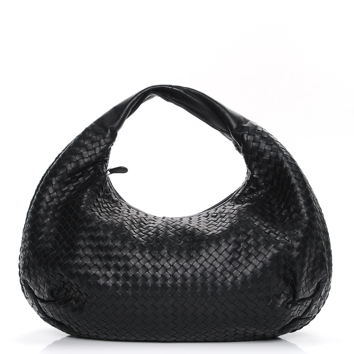 Nappa Intrecciato Large Belly Veneta Hobo Nero Black