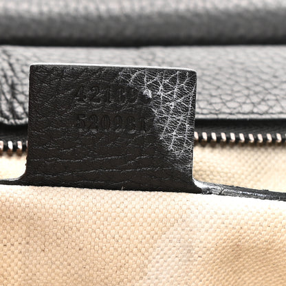 Gucci Calfskin Small GG Marmont Top Handle Bag Black 6 of 11