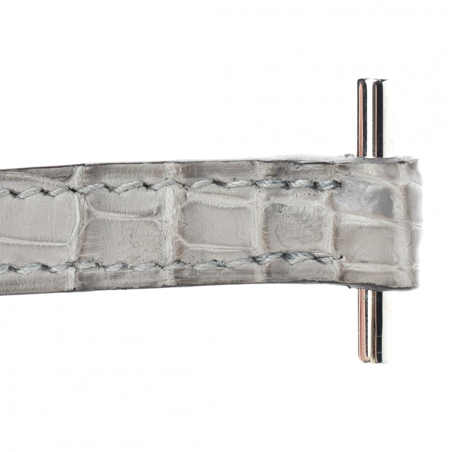 Matte Alligator Lizard Mini Sac Roulis Ombre Gris Perle