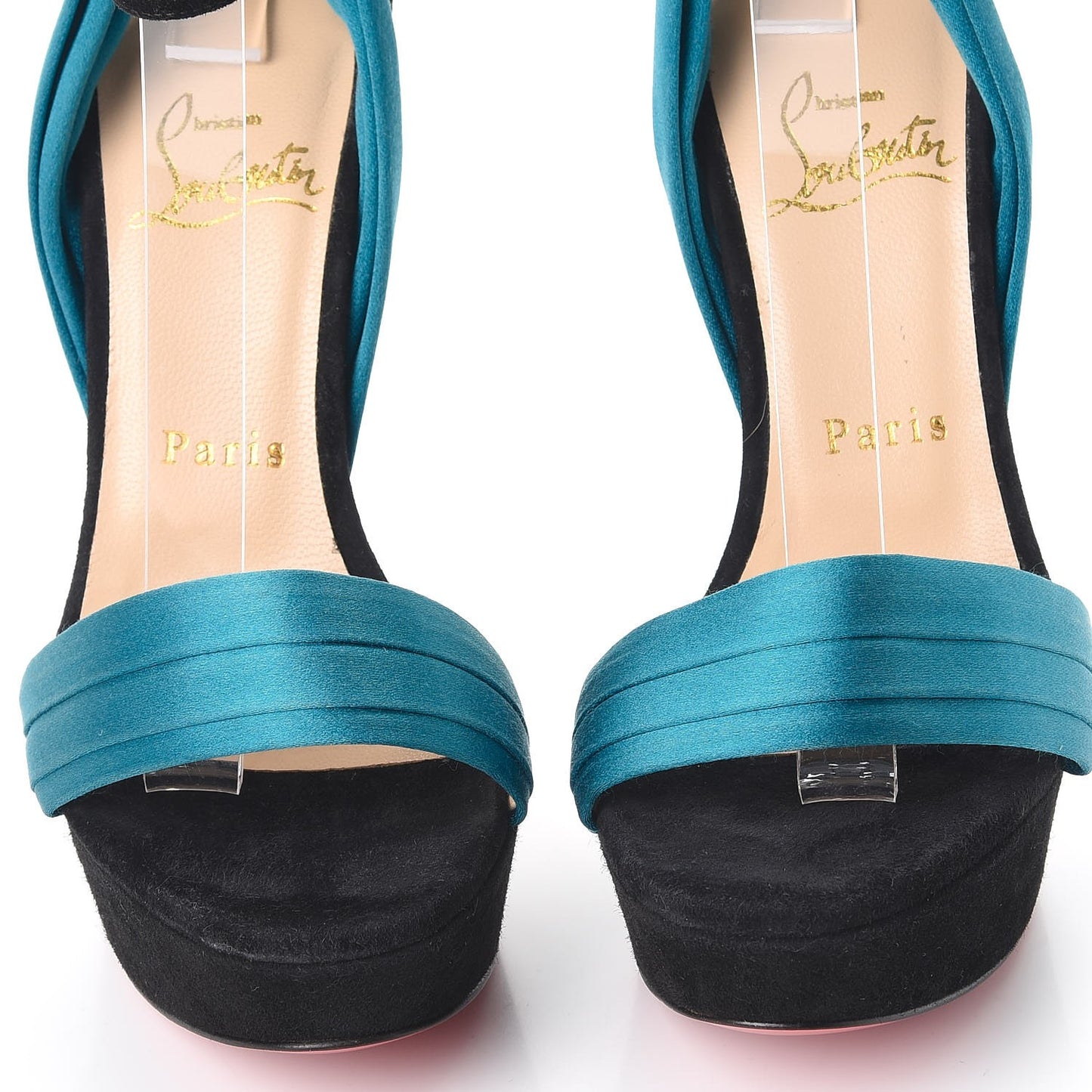Satin Veau Velours Vampanodo 140 Platform Sandals 35 Black Peacock