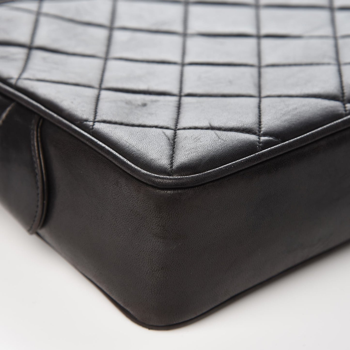 Lambskin Quilted Camera Case Black