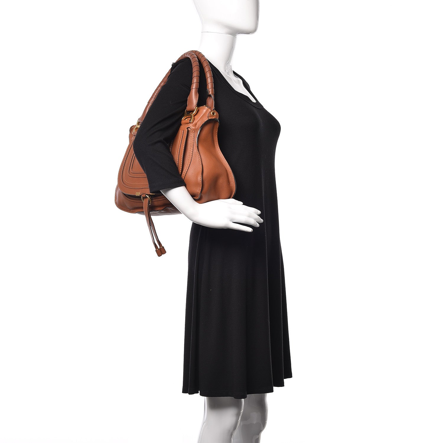 Chloe Calfskin Medium Marcie Satchel Tan 2 of 10
