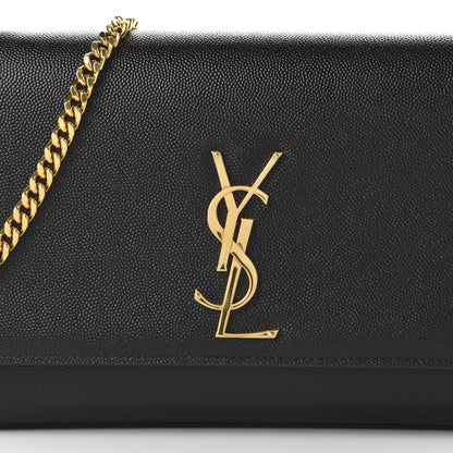 Saint Laurent Grain De Poudre Medium Classic Monogram Kate Satchel Black 9 of 9