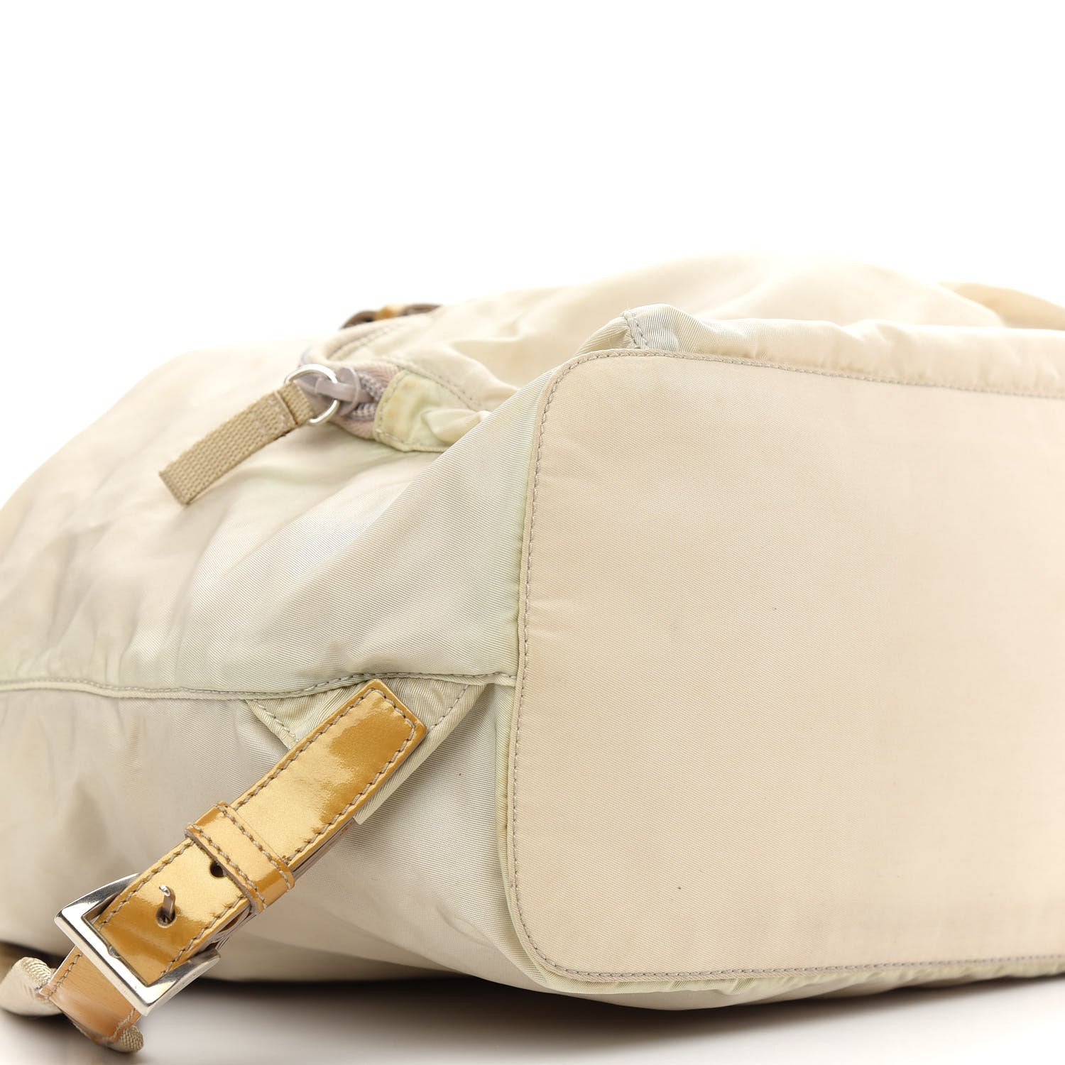 Prada Nylon Vela Patent Backpack Sabbia 7 of 12