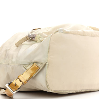 Prada Nylon Vela Patent Backpack Sabbia 7 of 12