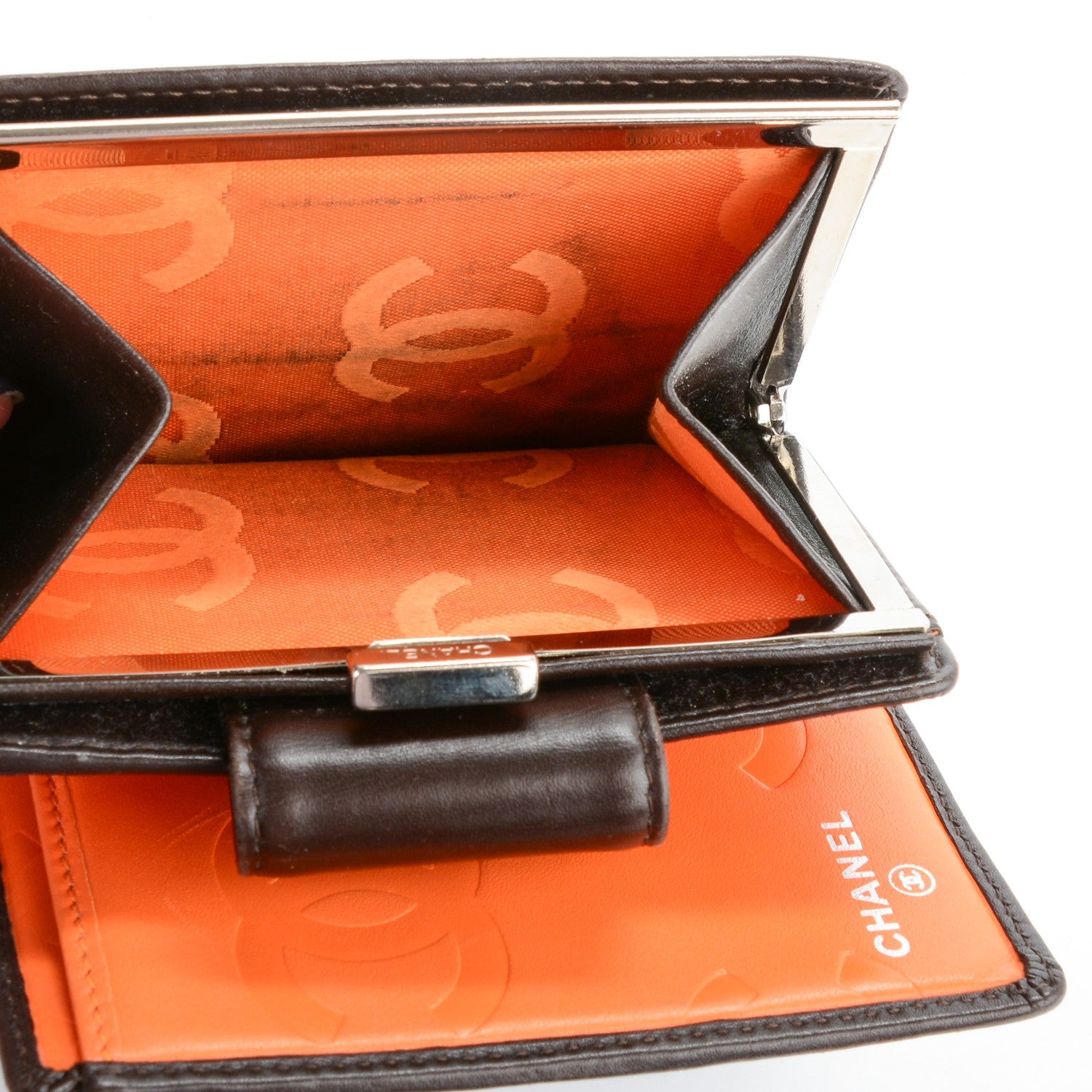 Chanel Calfskin Quilted Cambon Bi-Fold Wallet Brown 6 of 9