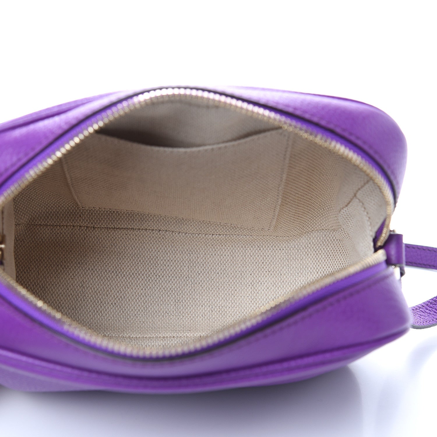 Gucci Pebbled Calfskin Small Soho Disco Bag Shine Purple 5 of 9