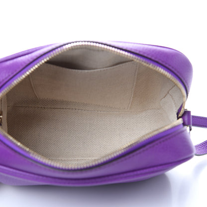 Gucci Pebbled Calfskin Small Soho Disco Bag Shine Purple 5 of 9