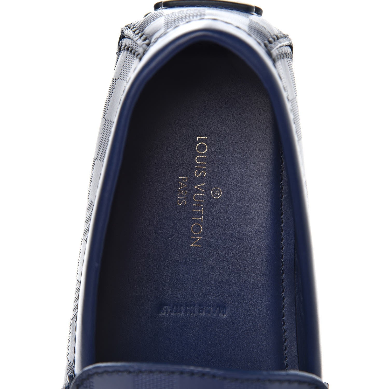 Louis Vuitton Mens Damier Infini Hockenheim Moccasin Loafers 13 Cosmos 5 of 10