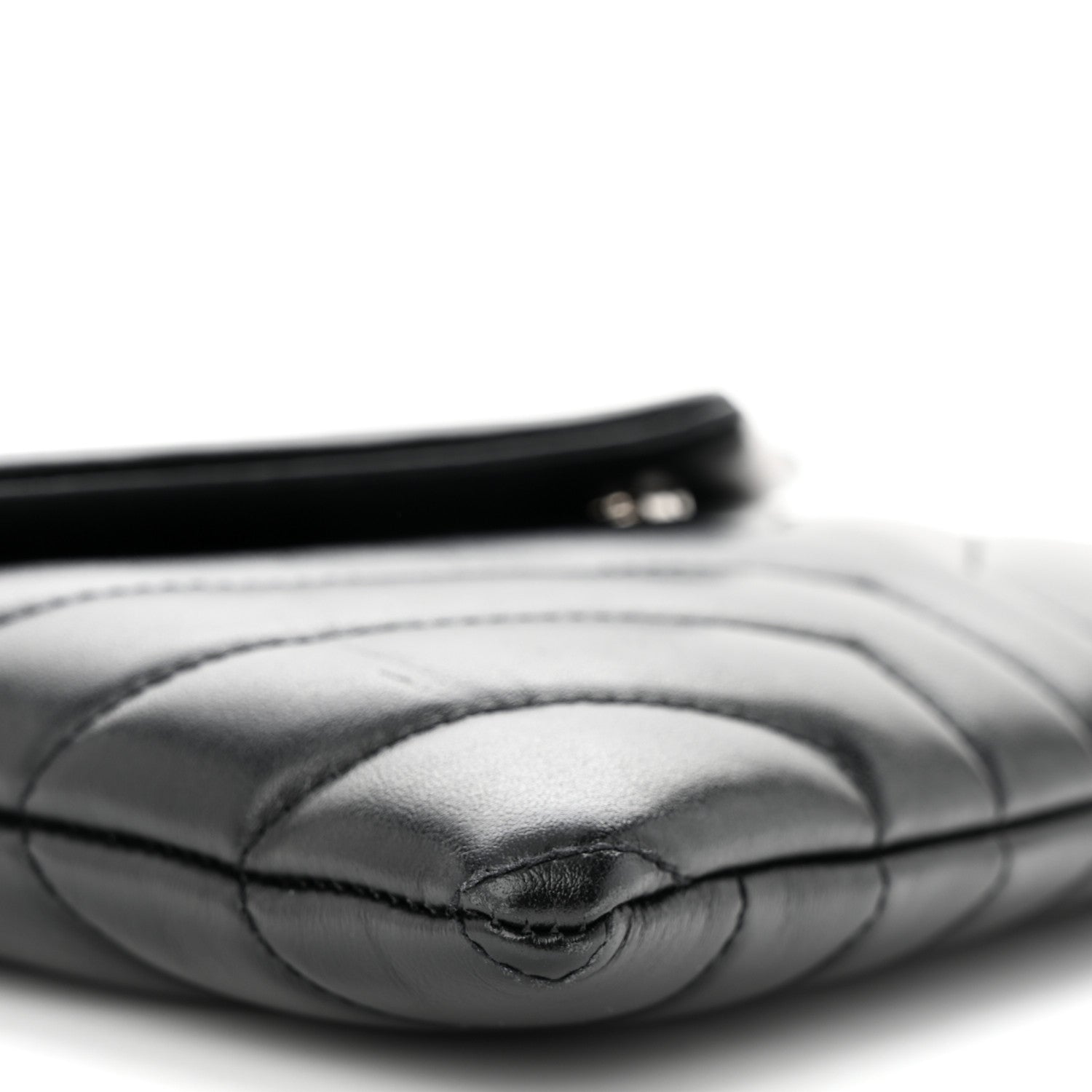 Saint Laurent Calfskin Y Quilted Monogram Loulou Flap Bag Black 9 of 13