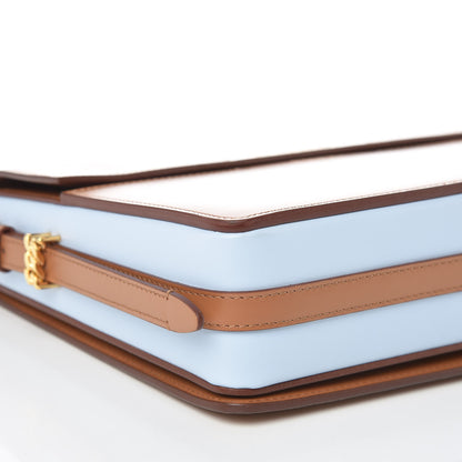 Burberry Calfskin Two Tone Large Grace Bag Nutmeg Pale Blue 8 of 12