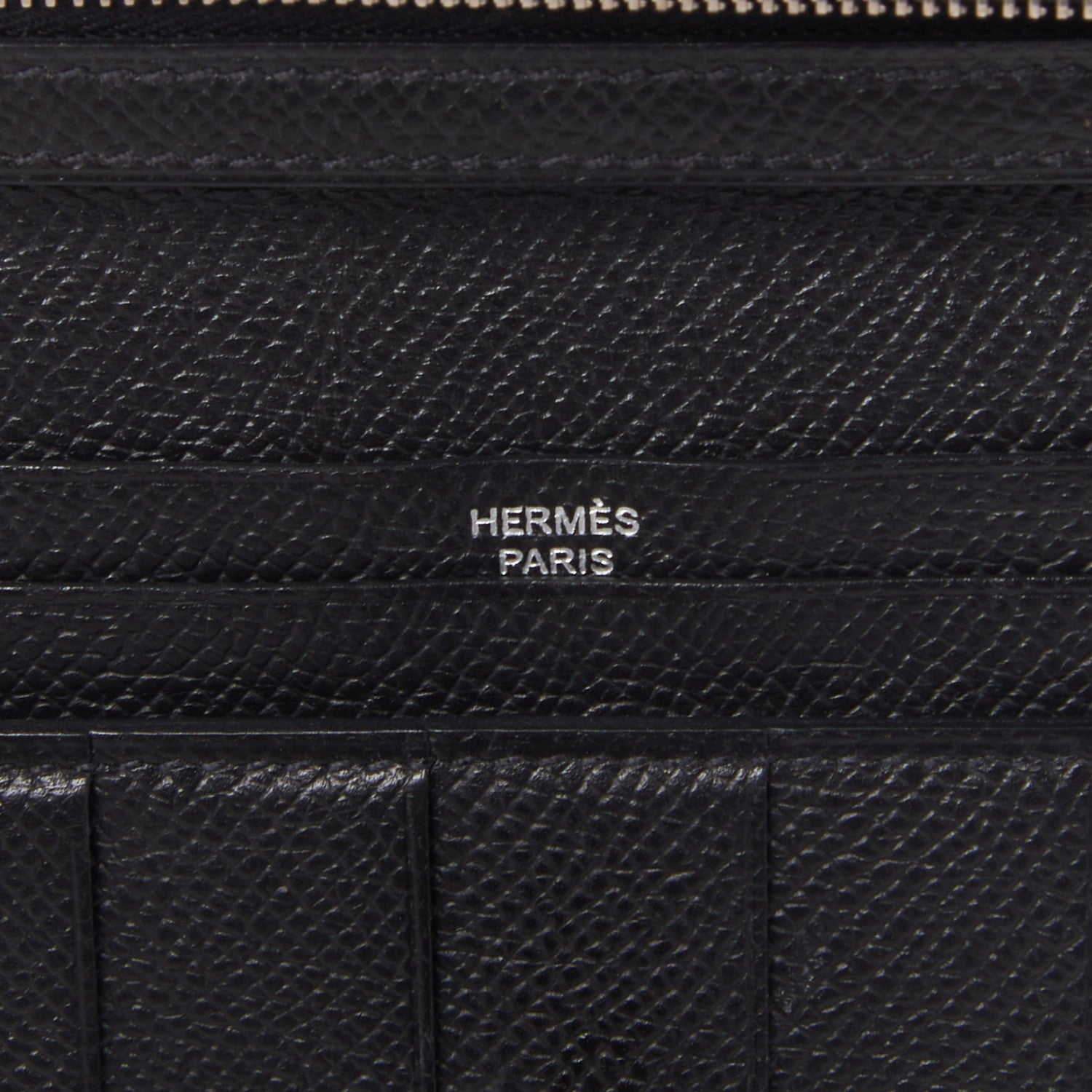 Hermes Epsom Bearn Gusset Wallet Black 7 of 7