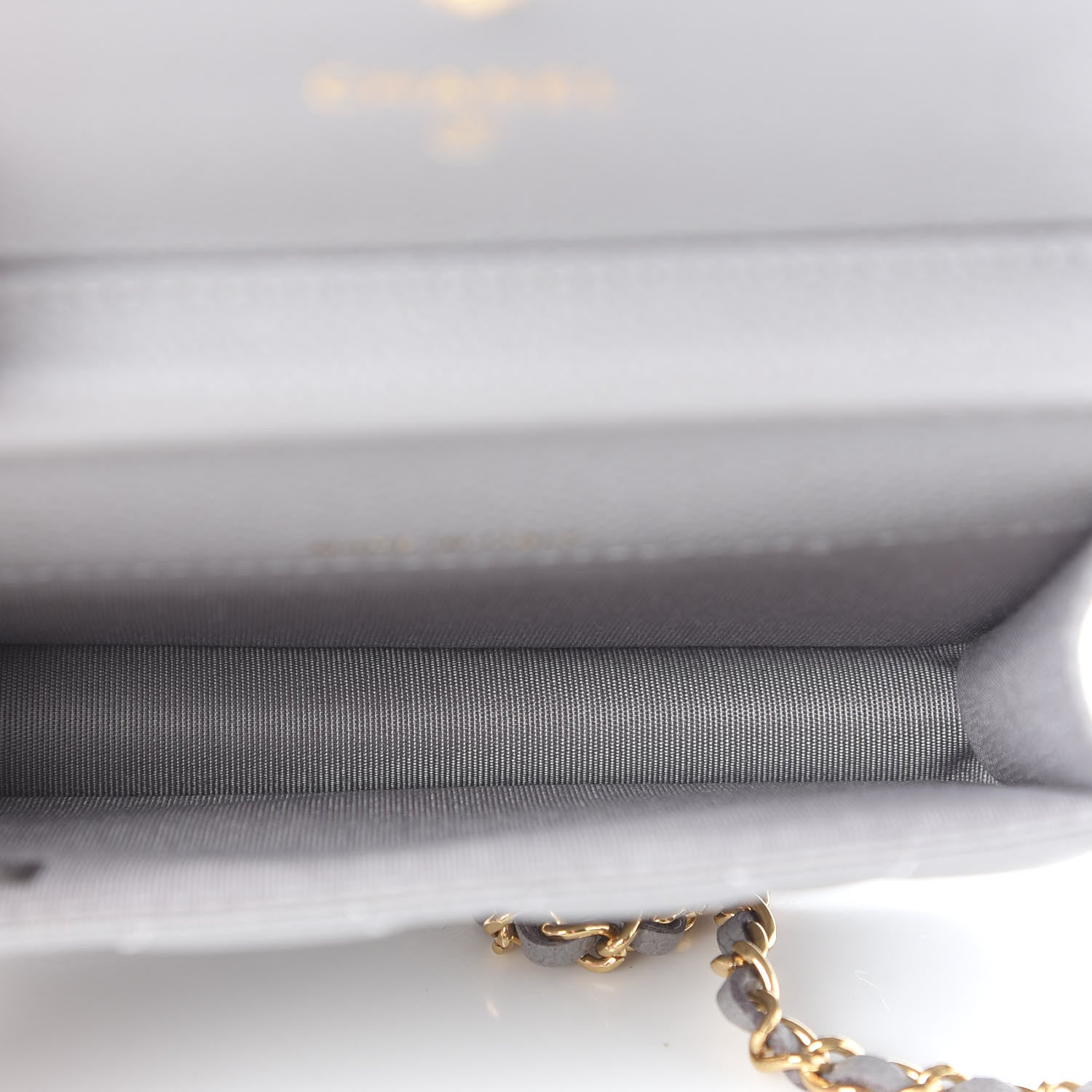 Chanel Caviar Quilted Miss Coco Clutch With Chain Grey 5 of 10