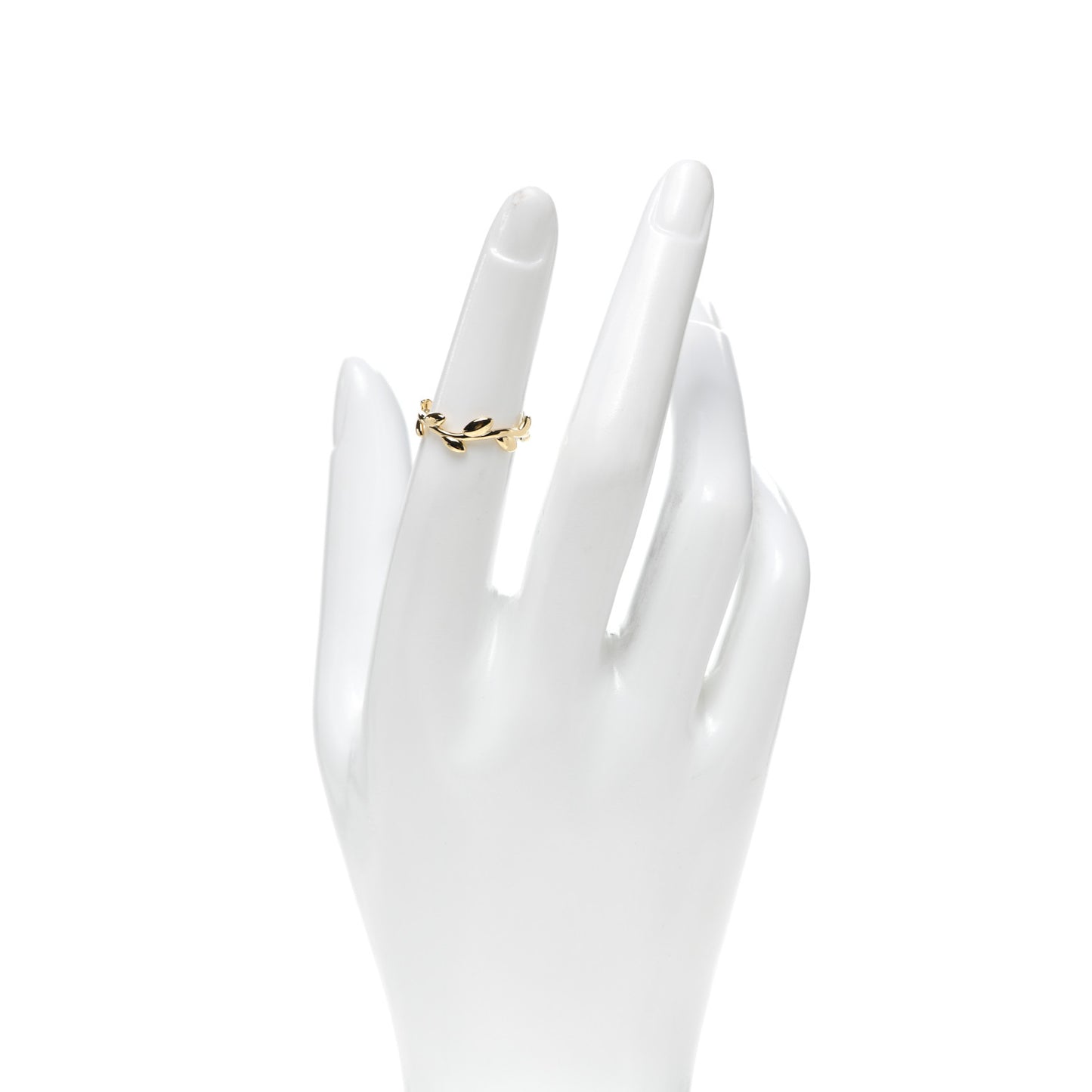 18K Yellow Gold Narrow Paloma Picasso Olive Leaf Band Ring 49 5